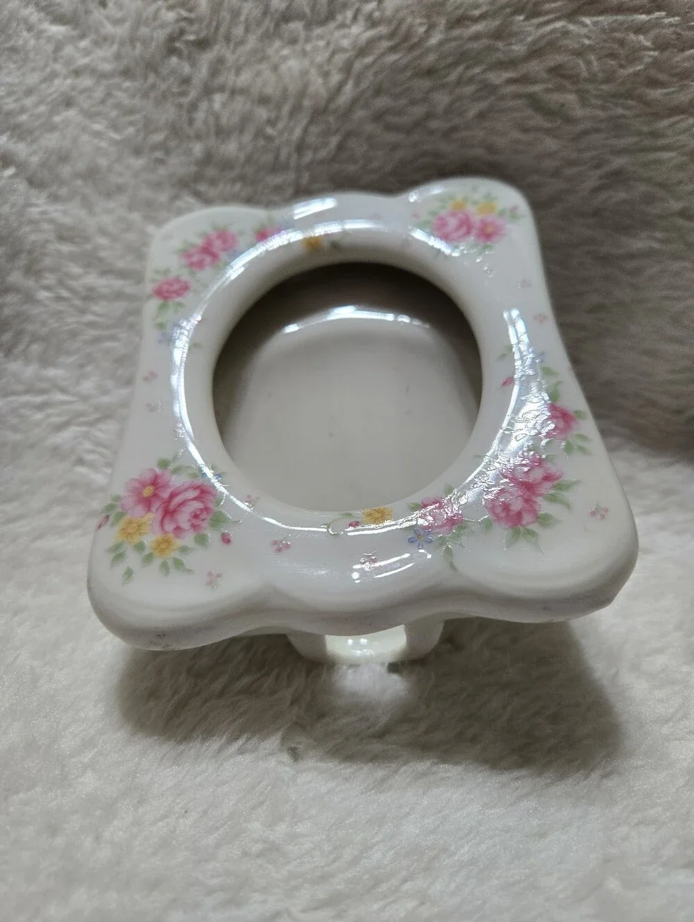 Vintage Ceramic Floral Small Japan Stamped Pictured Frame